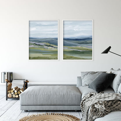 ’Maggie Valley I’ Diptych Art Print || Set of 2 - abstract - Appalachian - appalachian trail - Artwork