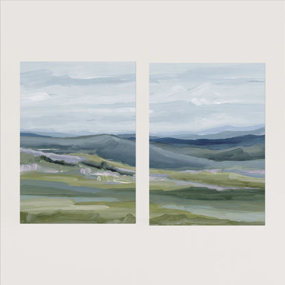 ’Maggie Valley I’ Diptych Art Print || Set of 2 - Paper / 5x7 in / No Frame - abstract - Appalachian - appalachian