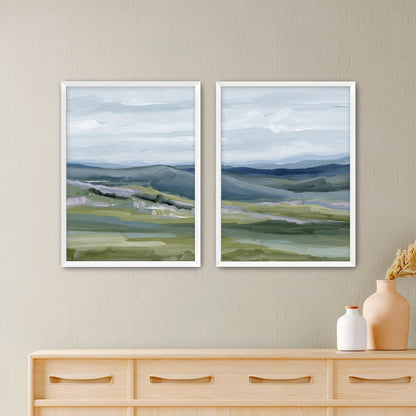 ’Maggie Valley I’ Diptych Art Print || Set of 2 - Paper / 5x7 in / White Frame - abstract - Appalachian - appalachian