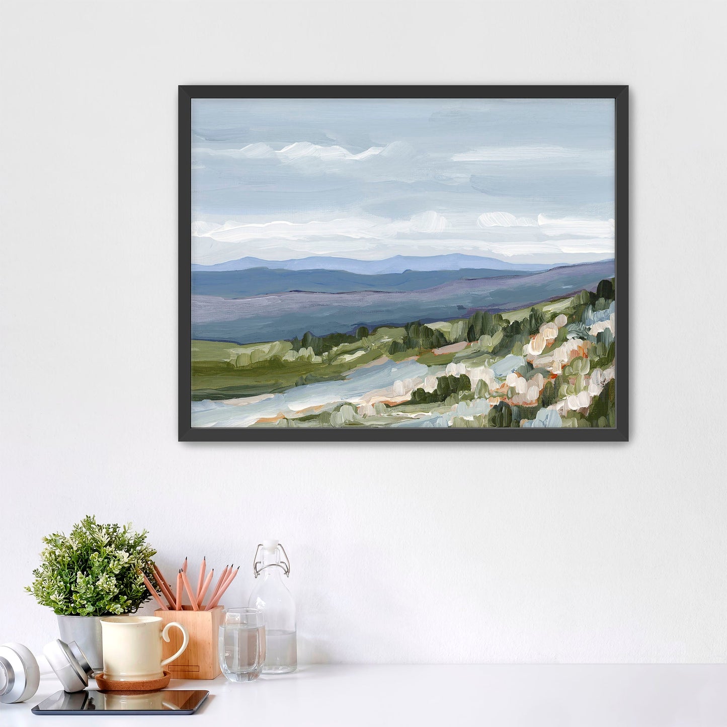 ’Maggie Valley II’ Art Print - Paper / 5x7 in / Black Frame - Artwork - blue ridge - Blue Ridge Mountains - blueridge