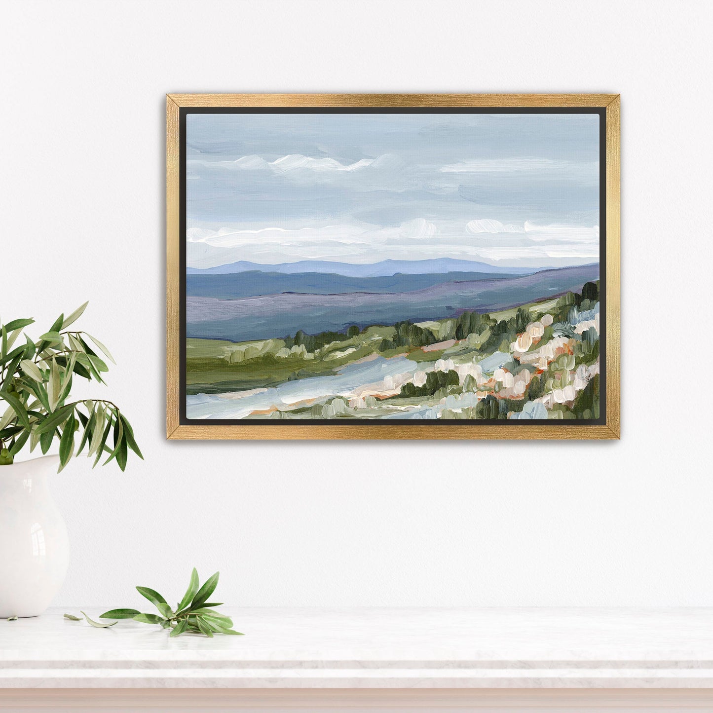 ’Maggie Valley II’ Art Print - Stretched Canvas / 8x10 in / Gold Frame - Artwork - blue ridge - Blue Ridge