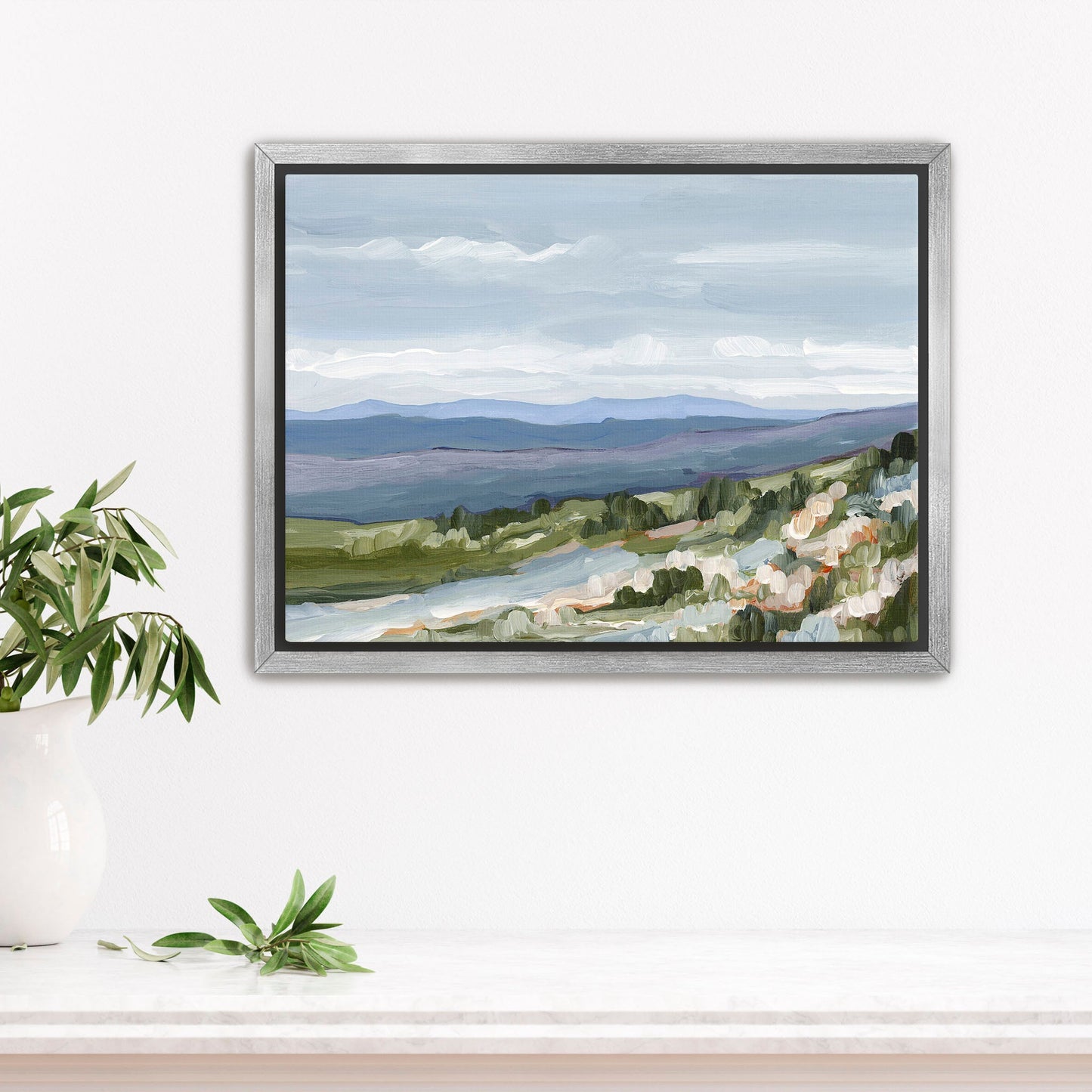 ’Maggie Valley II’ Art Print - Stretched Canvas / 8x10 in / Silver Frame - Artwork - blue ridge - Blue Ridge