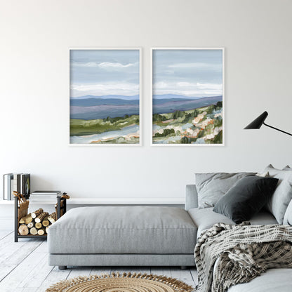 ’Maggie Valley II’ Diptych Art Print || Set of 2 - abstract - Appalachian - appalachian trail - Artwork