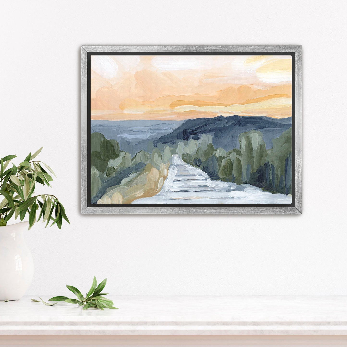 ’Manitou Incline’ Art Print - Stretched Canvas / 8x10 in / Silver Frame - Manitou Springs Abstract - abstract