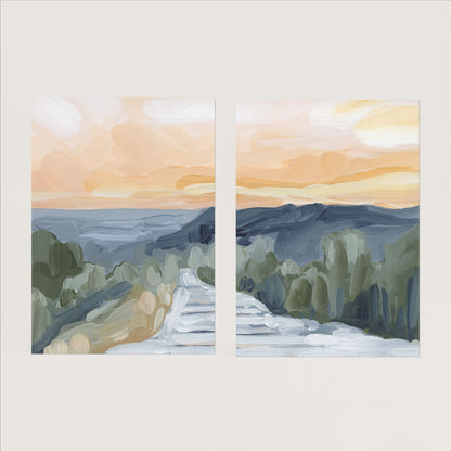 ’Manitou Incline’ Diptych Art Print || Set of 2 - Paper / 5x7 in / No Frame - abstract - Artwork - Colorado - Springs