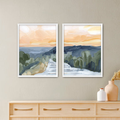 ’Manitou Incline’ Diptych Art Print || Set of 2 - Paper / 5x7 in / White Frame - abstract - Artwork - Colorado - Springs