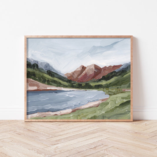 ’Maroon and Blue’ Art Print - Maroon Bells Aspen Wall - Artwork - Colorado - Fourteener