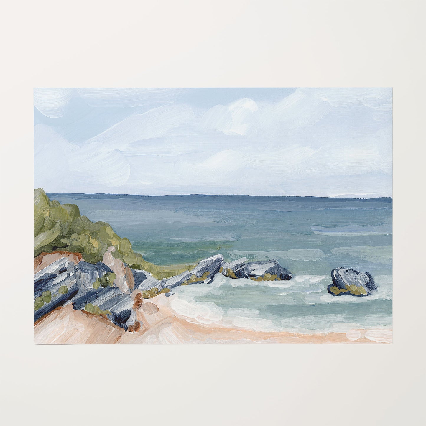 ’Married to the Sea’ Art Print - Rolled Canvas / 8x10 in / No Frame - Bermuda Coastal Beach - Atlantic Ocean - coast