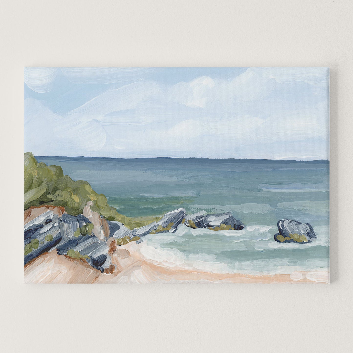 ’Married to the Sea’ Art Print - Stretched Canvas / 8x10 in / No Frame - Bermuda Coastal Beach - Atlantic Ocean - coast