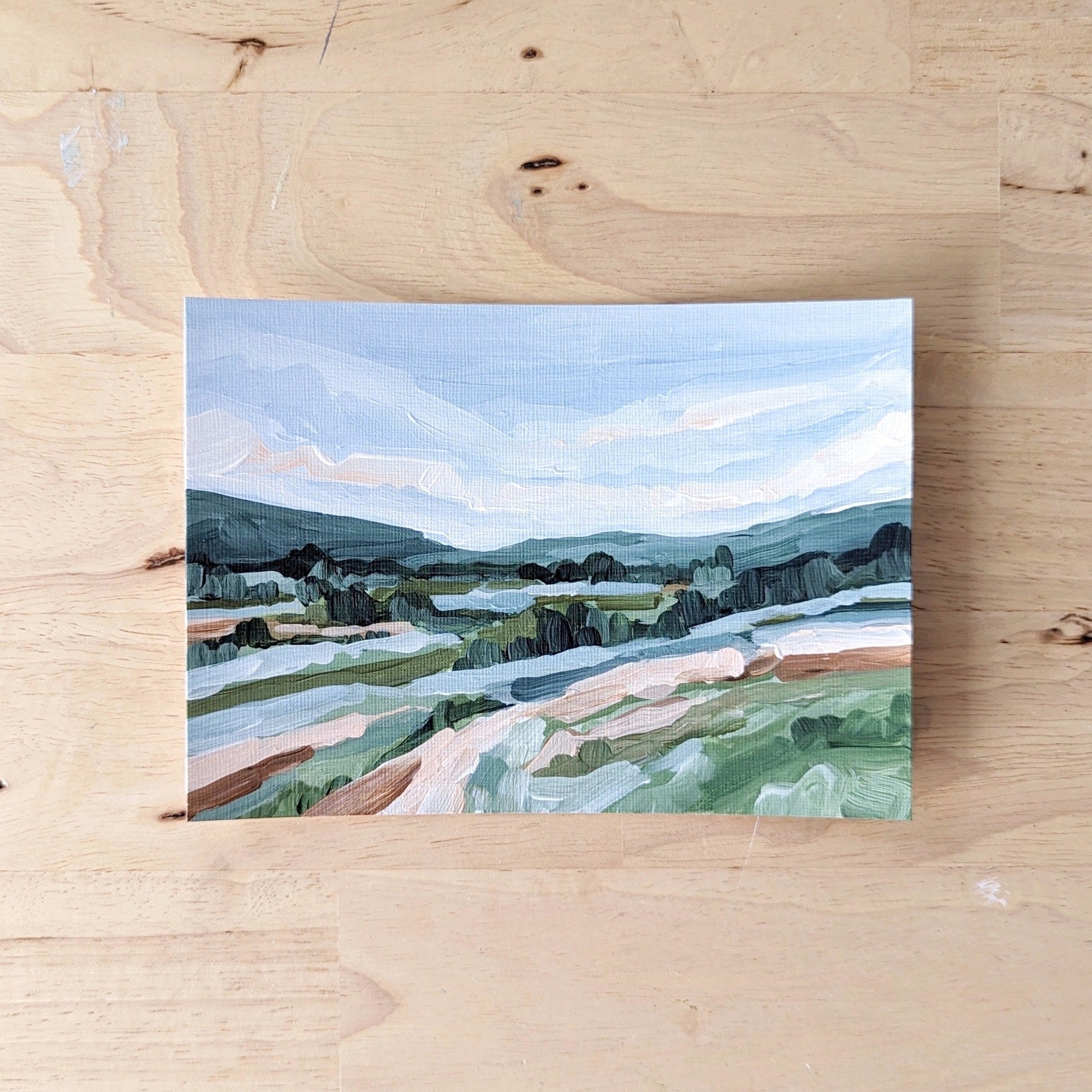 ’Mining Town’ Original Painting || 5x7 - Colorado Landscape - abstract - Acrylic - Artwork