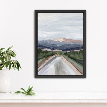 ’Mist on the Mountain’ Art Print - Stretched Canvas / 8x10 in / Black Frame - Pikes Peak - Artwork - Colorado - Springs
