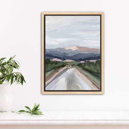 ’Mist on the Mountain’ Art Print - Stretched Canvas / 8x10 in / Oak Frame - Pikes Peak - Artwork - Colorado - Springs