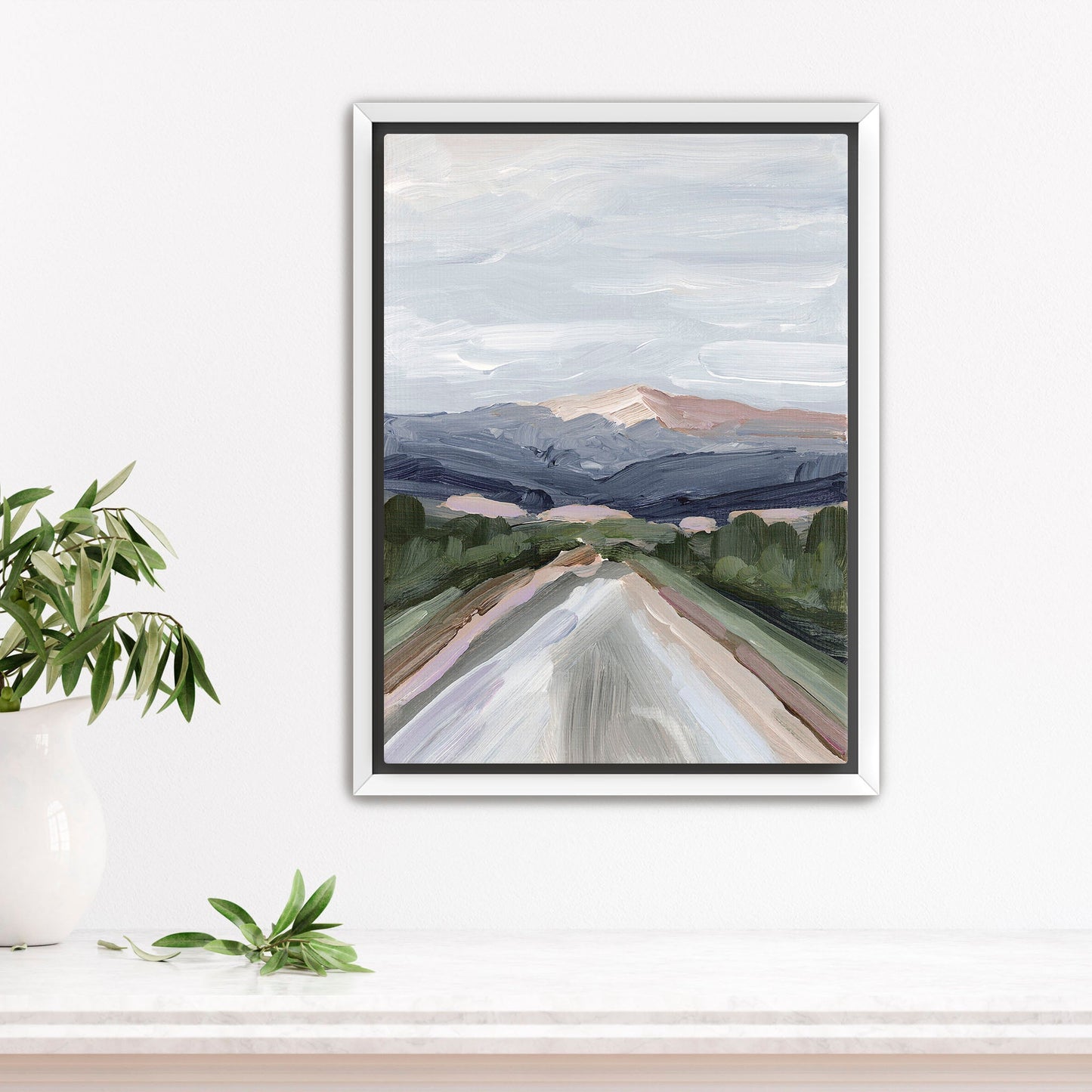 ’Mist on the Mountain’ Art Print - Stretched Canvas / 8x10 in / White Frame - Pikes Peak - Artwork - Colorado