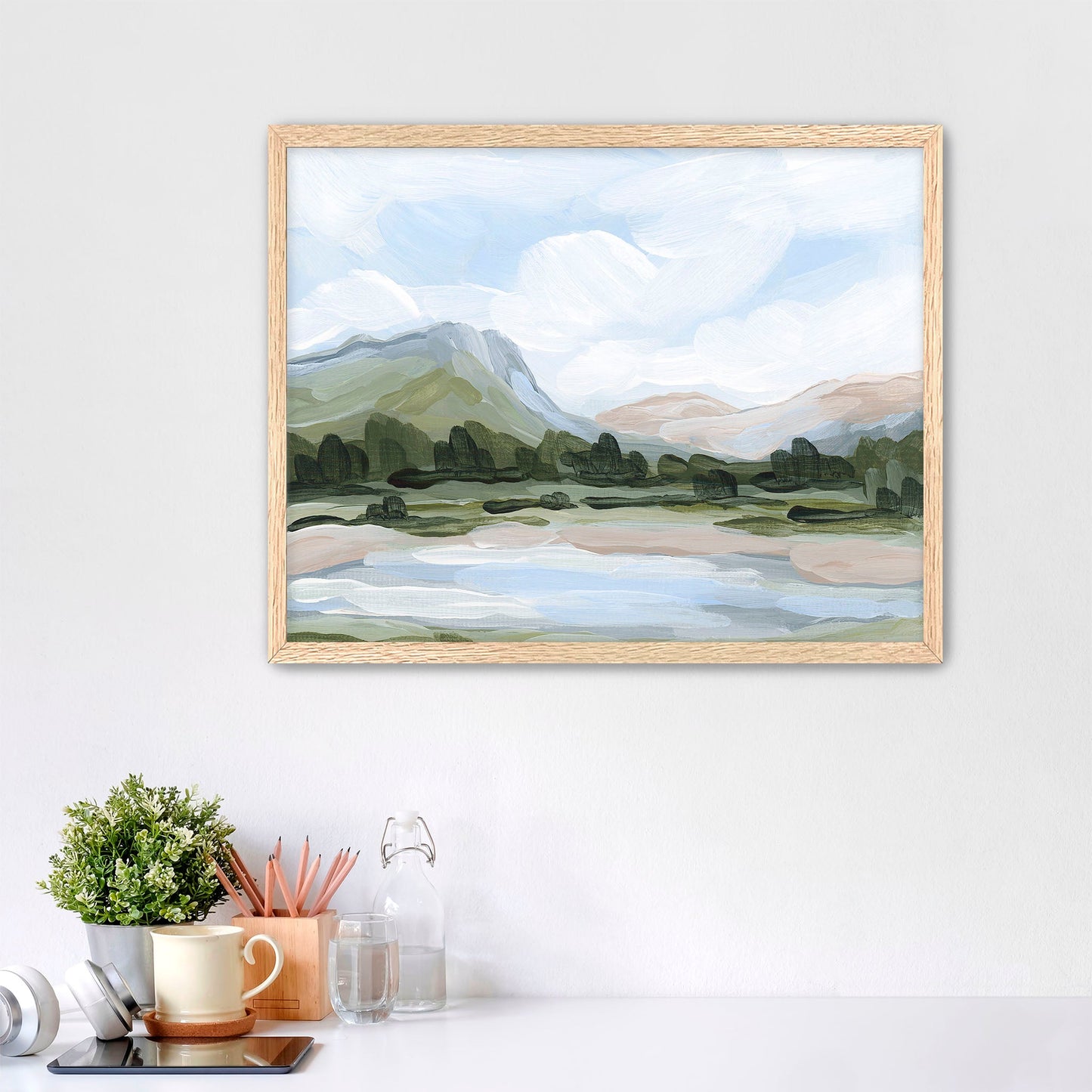 ’Molas Lake’ Art Print - Paper / 5x7 in / Oak Frame - Silverton Colorado Wall - Artwork - Lake - Landscape