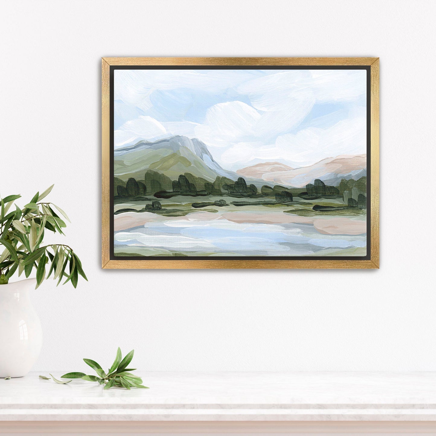 ’Molas Lake’ Art Print - Stretched Canvas / 8x10 in / Gold Frame - Silverton Colorado Wall - Artwork - Lake - Landscape