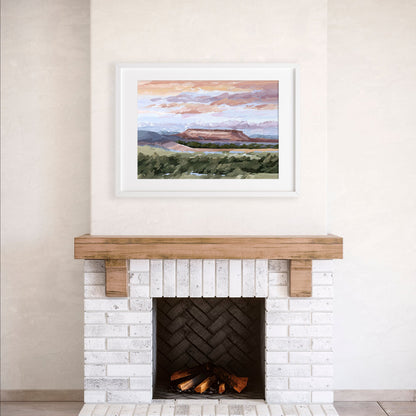 ’Montana Memories’ Art Print - Montana Landscape Wall - abstract - Artwork