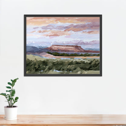’Montana Memories’ Art Print - Paper / 5x7 in / Black Frame - Montana Landscape Wall - abstract - Artwork