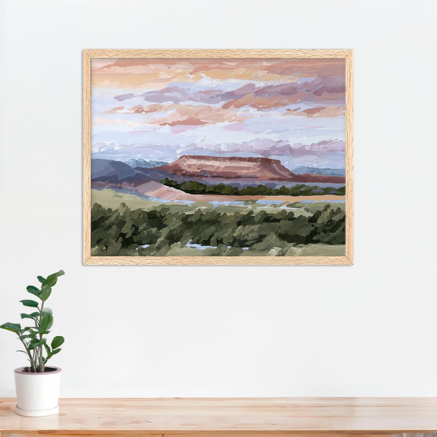 ’Montana Memories’ Art Print - Paper / 5x7 in / Oak Frame - Montana Landscape Wall - abstract - Artwork