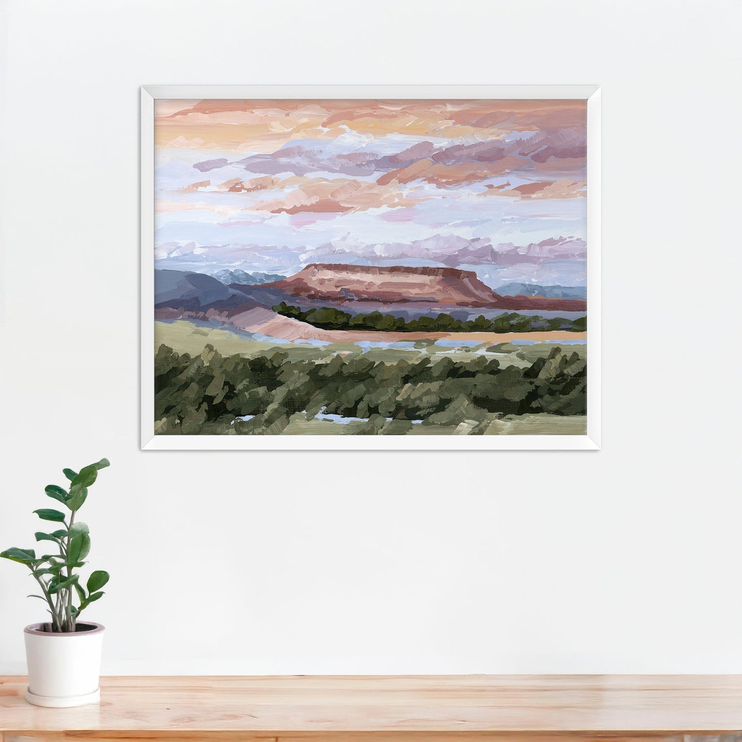 ’Montana Memories’ Art Print - Paper / 5x7 in / White Frame - Montana Landscape Wall - abstract - Artwork