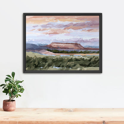 ’Montana Memories’ Art Print - Stretched Canvas / 8x10 in / Black Frame - Montana Landscape Wall - abstract - Artwork