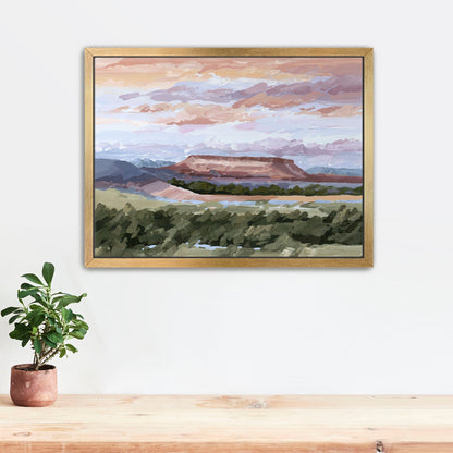 ’Montana Memories’ Art Print - Stretched Canvas / 8x10 in / Gold Frame - Montana Landscape Wall - abstract - Artwork
