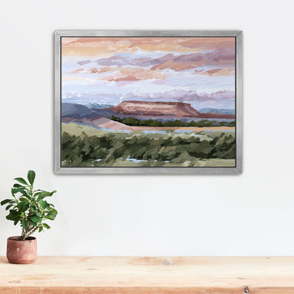 ’Montana Memories’ Art Print - Stretched Canvas / 8x10 in / Silver Frame - Montana Landscape Wall - abstract - Artwork