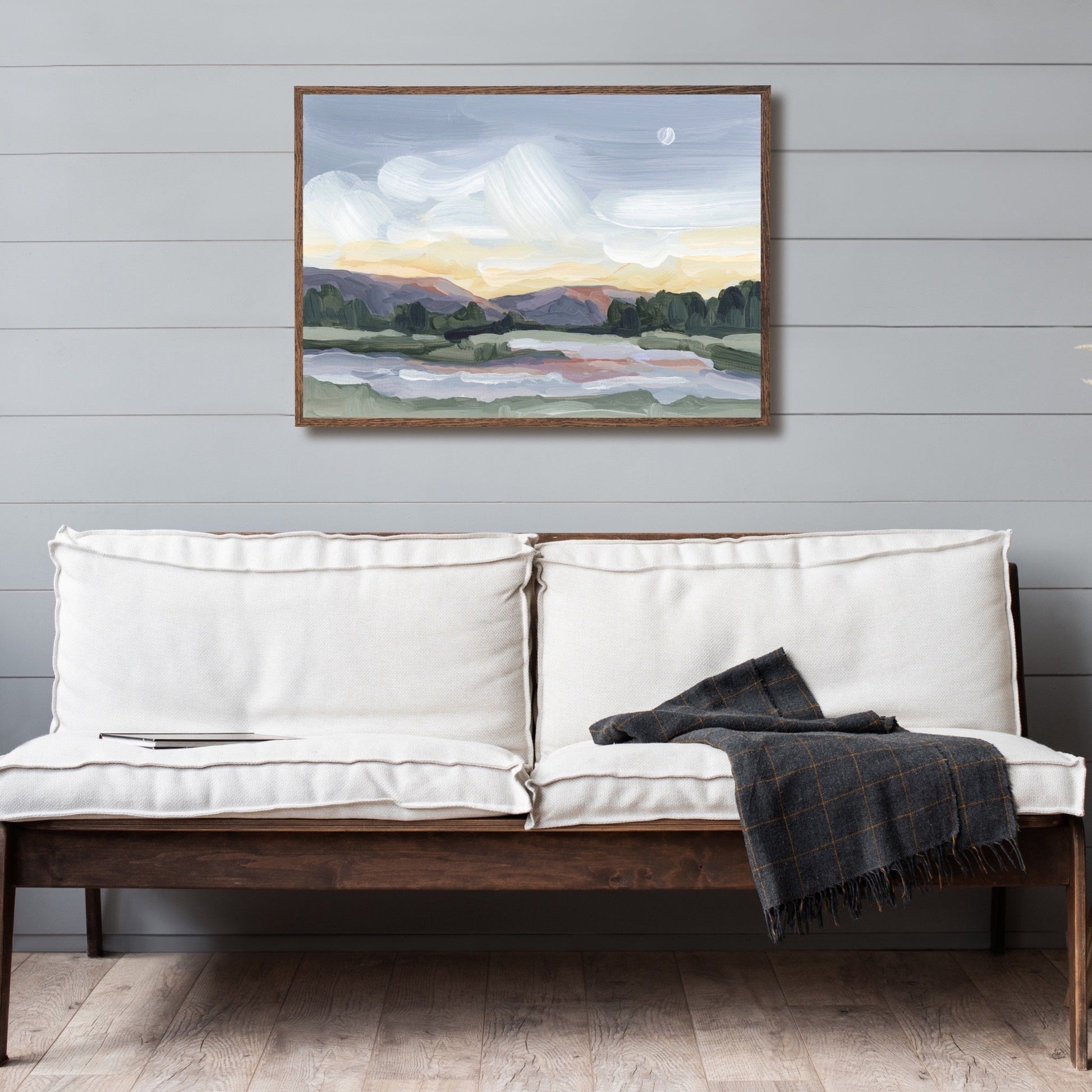 ’Moonlit Pond’ Art Print - Vermont Sunset Wall - Artwork - Evening - Lake - Landscape