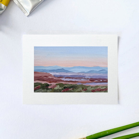 "Morning Haze III" Original Painting || 5x7