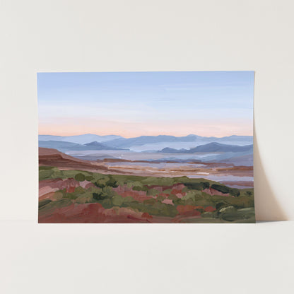 ’Morning Haze I’ Art Print - Paper / 5x7 in / No Frame - Blue Ridge Mountain Wall - Haze’ - Appalachian Trail - blue