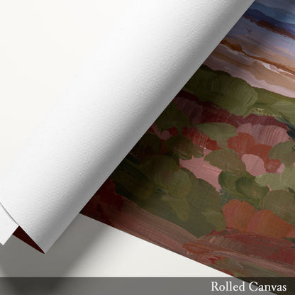 ’Morning Haze I’ Diptych Art Print || Set of 2 - abstract - Appalachian - appalachian trail - Artwork