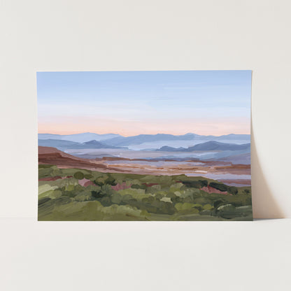 ’Morning Haze II’ Art Print - Paper / 5x7 in / No Frame - Blue Ridge Mountain Wall - Appalachian Trail - blue ridge