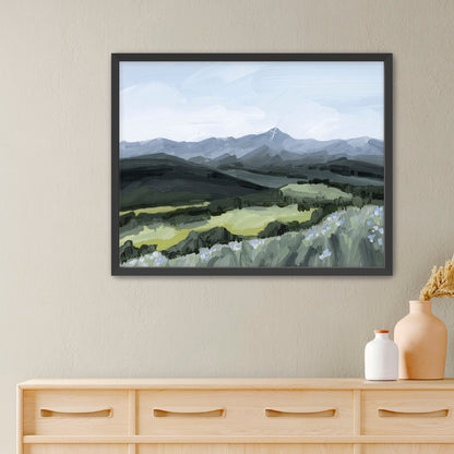 ’Mount of the Holy Cross’ Art Print - Paper / 5x7 in / Black Frame - Colorado Landscape Painting - Cross - Mount