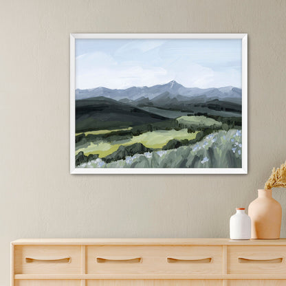 ’Mount of the Holy Cross’ Art Print - Paper / 5x7 in / White Frame - Colorado Landscape Painting - Cross - Mount