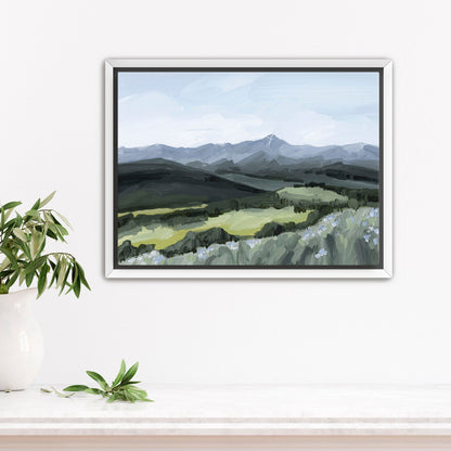 ’Mount of the Holy Cross’ Art Print - Stretched Canvas / 8x10 in / White Frame - Colorado Landscape Painting