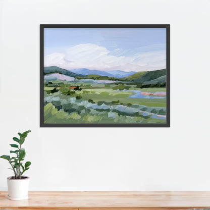 ’Moving West’ Art Print - Paper / 5x7 in / Black Frame - Vail Colorado Wall - abstract - Artwork - Landscape