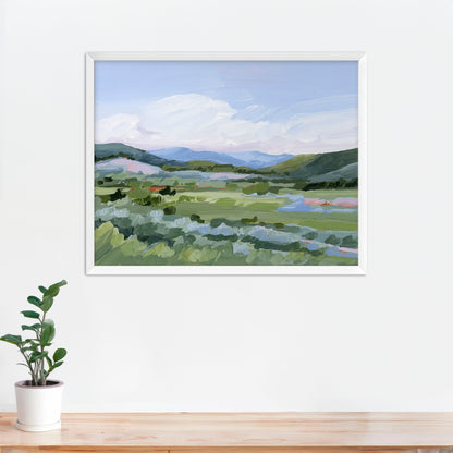 ’Moving West’ Art Print - Paper / 5x7 in / White Frame - Vail Colorado Wall - abstract - Artwork - Landscape