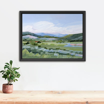 ’Moving West’ Art Print - Stretched Canvas / 8x10 in / Black Frame - Vail Colorado Wall - abstract - Artwork - Landscape