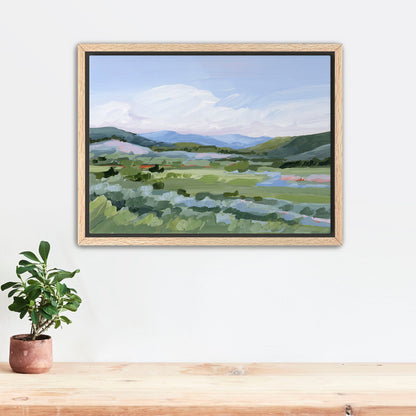 ’Moving West’ Art Print - Stretched Canvas / 8x10 in / Oak Frame - Vail Colorado Wall - abstract - Artwork - Landscape