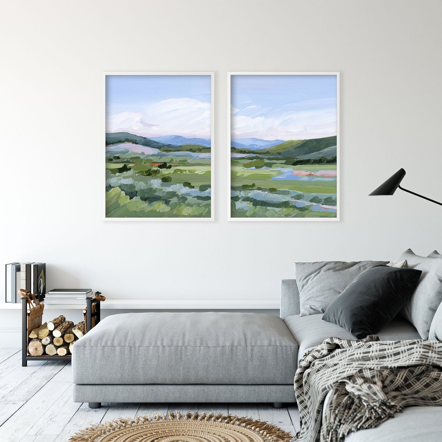 ’Moving West’ Diptych Art Print || Set of 2 - abstract - Artwork - Colorado