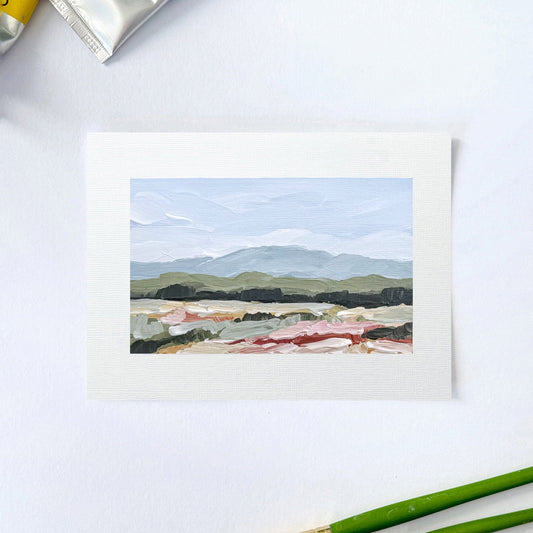 ’My Sedalia I’ Original Painting || 5x7 - Rocky Mountain Colorado - abstract - Acrylic - Artwork - Landscape