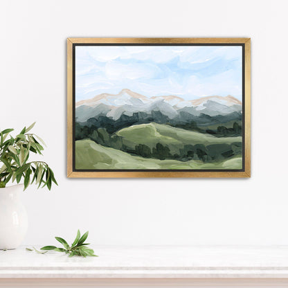 ’Never Summer’ 40x60 Stretched Canvas Art Print with Gold Frame || Final Sale - Colorado Landscape Wall - Estes Park