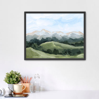 ’Never Summer’ Art Print - Paper / 5x7 in / Black Frame - Rocky Mountain National Park Wall - abstract - Artwork