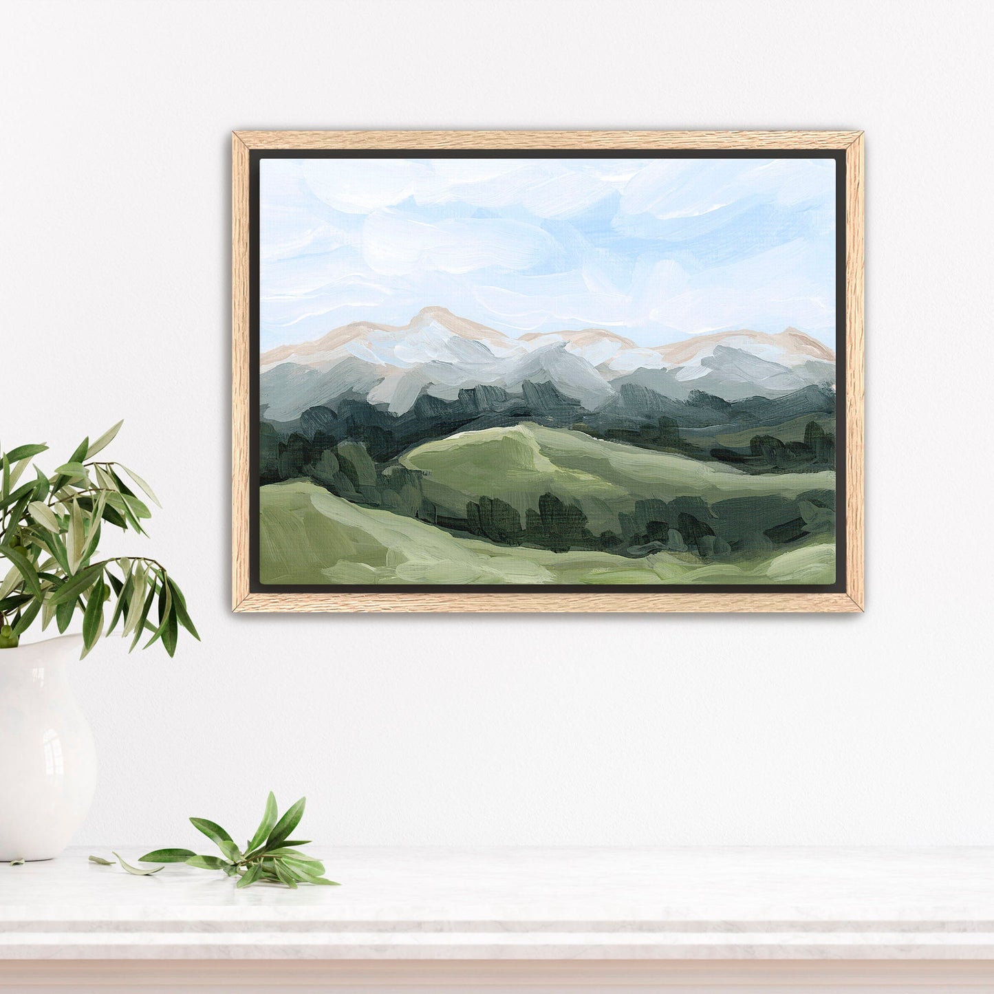 ’Never Summer’ Art Print - Stretched Canvas / 8x10 in / Oak Frame - Rocky Mountain National Park Wall - abstract