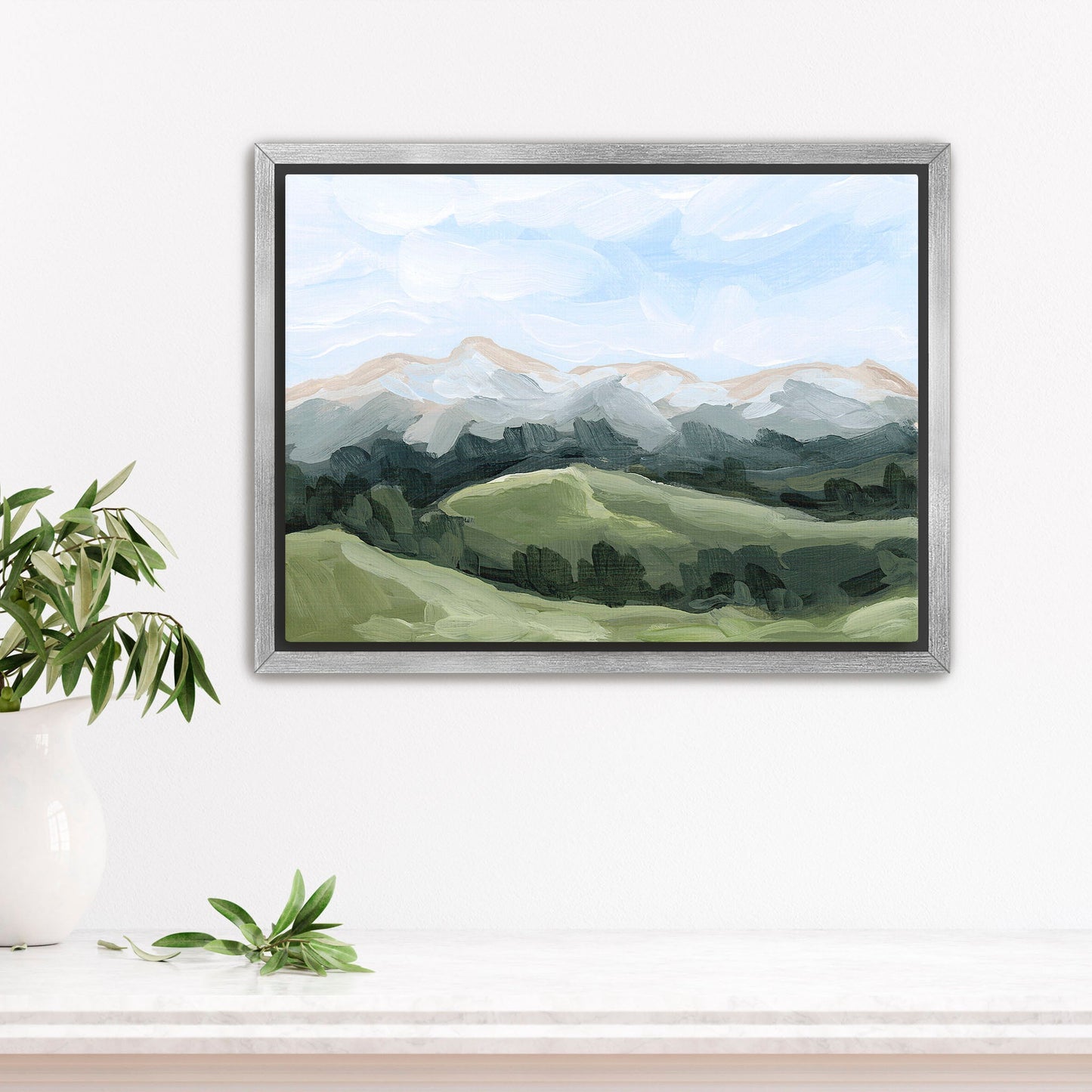 ’Never Summer’ Art Print - Stretched Canvas / 8x10 in / Silver Frame - Rocky Mountain National Park Wall - abstract