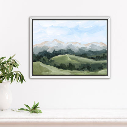 ’Never Summer’ Art Print - Stretched Canvas / 8x10 in / White Frame - Rocky Mountain National Park Wall - abstract