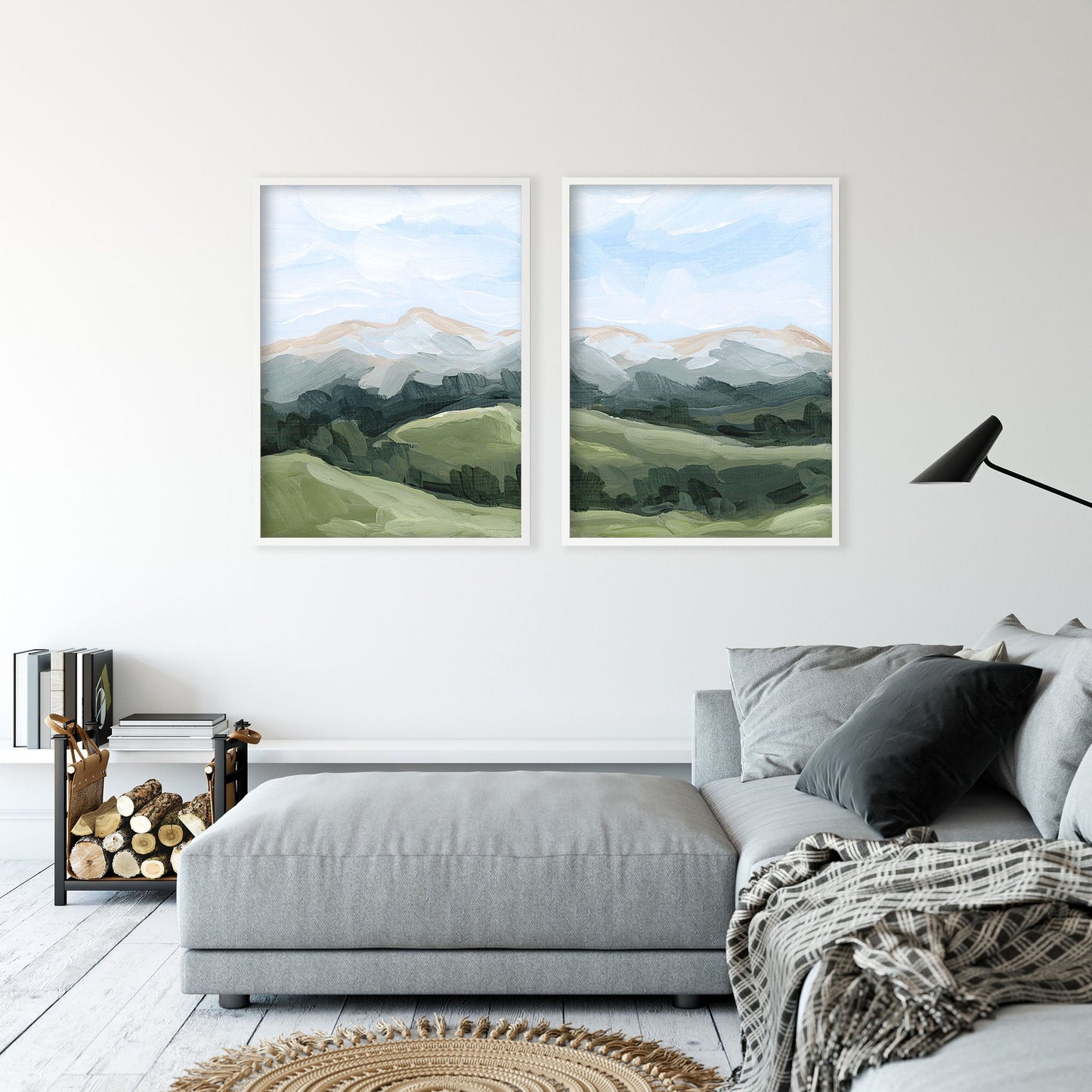 ’Never Summer’ Diptych Art Print || Set of 2 - abstract - Artwork - Colorado