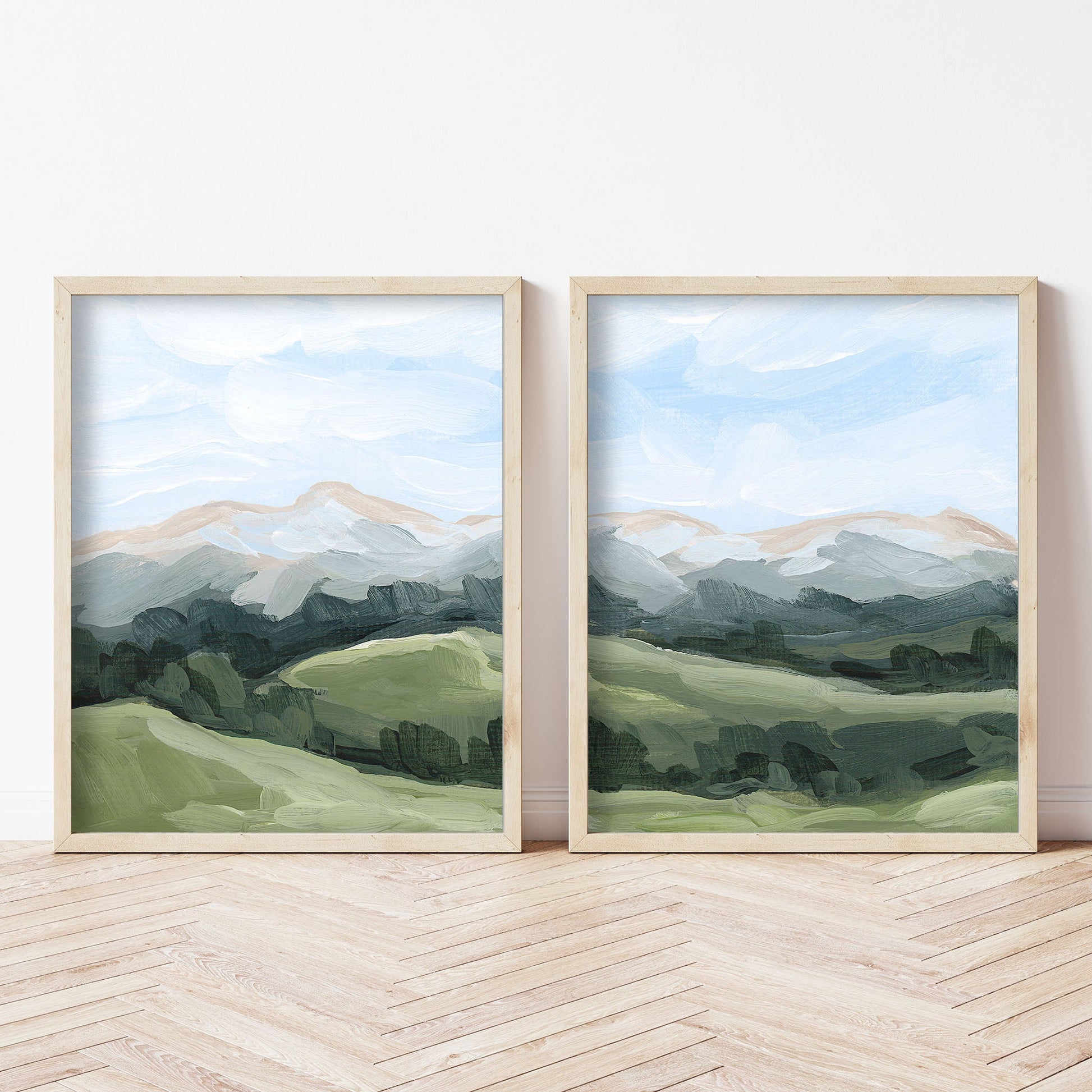 ’Never Summer’ Diptych Art Print || Set of 2 - abstract - Artwork - Colorado