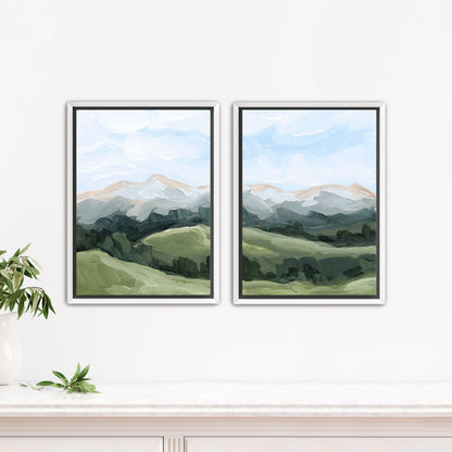 ’Never Summer’ Diptych Art Print || Set of 2 - Stretched Canvas / 8x10 in / White Frame - abstract - Artwork - Colorado