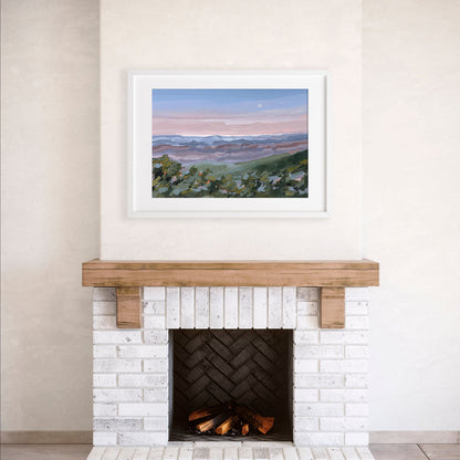 ’Nightfall’ Art Print - Blue Ridge Mountains Wall - Appalachian Trail - blue ridge - blueridge