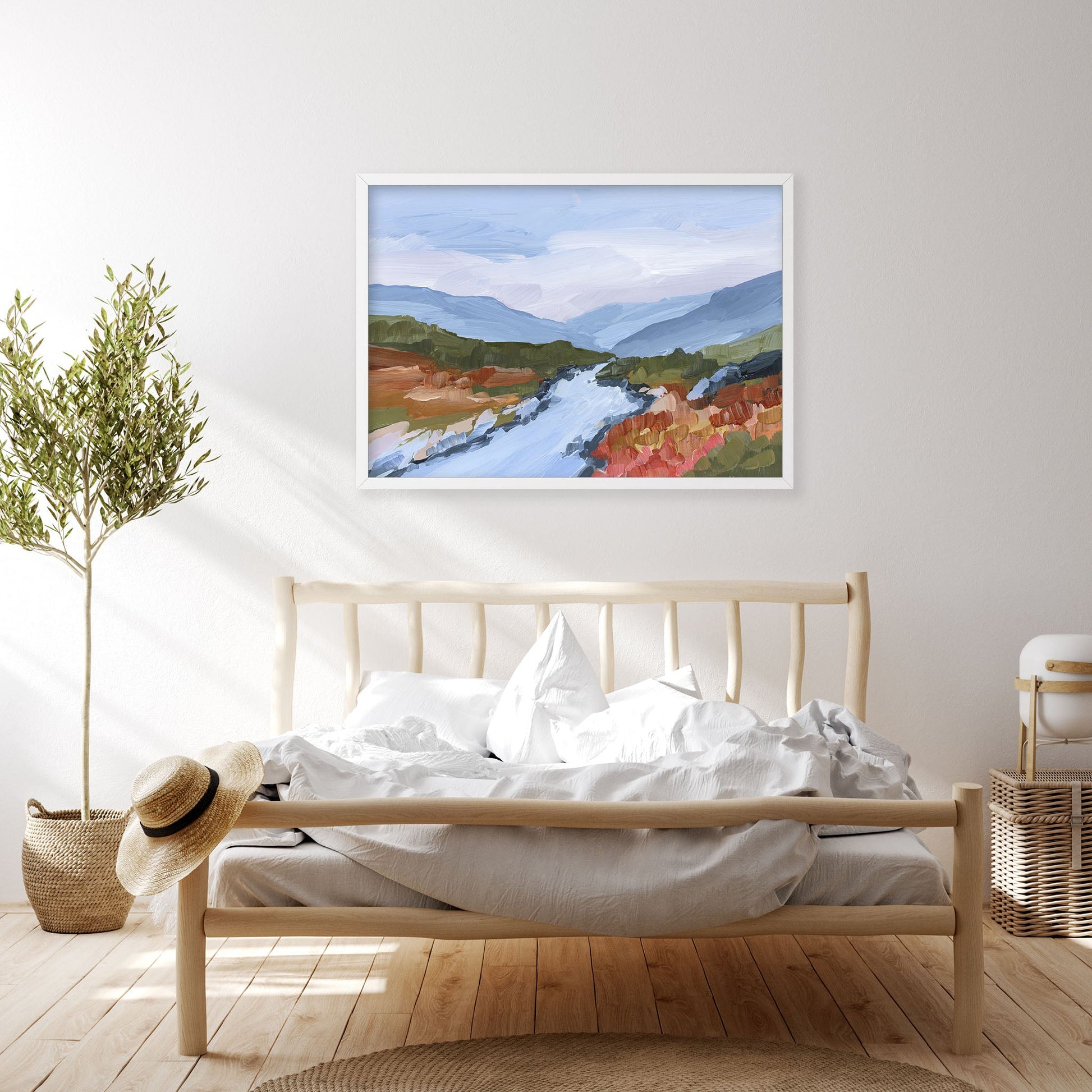 ’Nordic Red’ Art Print - Norway Coastal Wall - abstract - Artwork - bay - coast